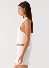 Lavena Halter Top - White