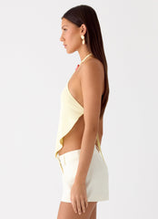 Viona Halter Top - Yellow