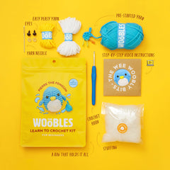 Pierre the Penguin Crochet Kit with Free Charm Bracelet Kit