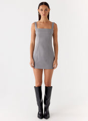 Brief Tension Mini Dress - Smoke Grey