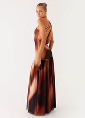 Carlina Maxi Dress - Black Gradient