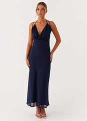 Clover Club Maxi Dress - Navy