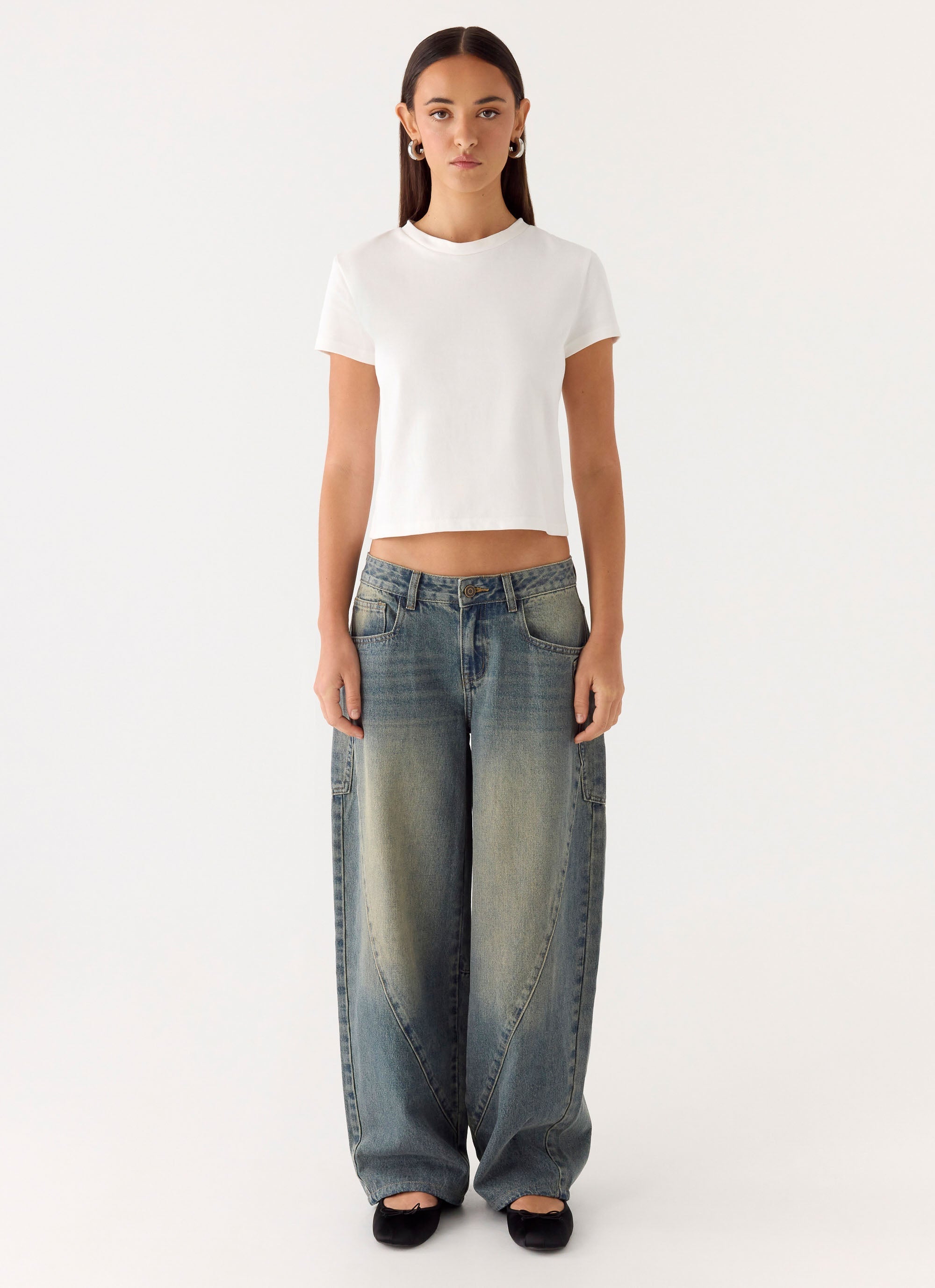 Joseph Low Rise Denim Jeans - Vintage Wash Blue