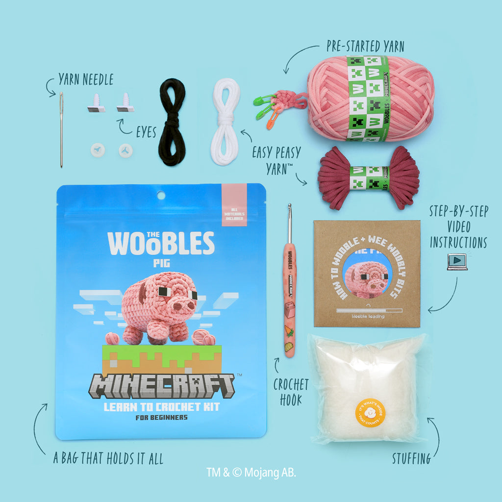 Minecraft Pig Crochet Kit