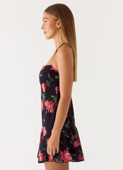 Nikyta Micro Mini Dress - Midnight Bloom