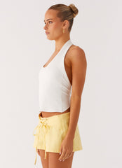 No Rush Top - White