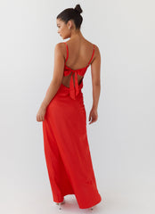 Flora Satin Maxi Dress - Citrus